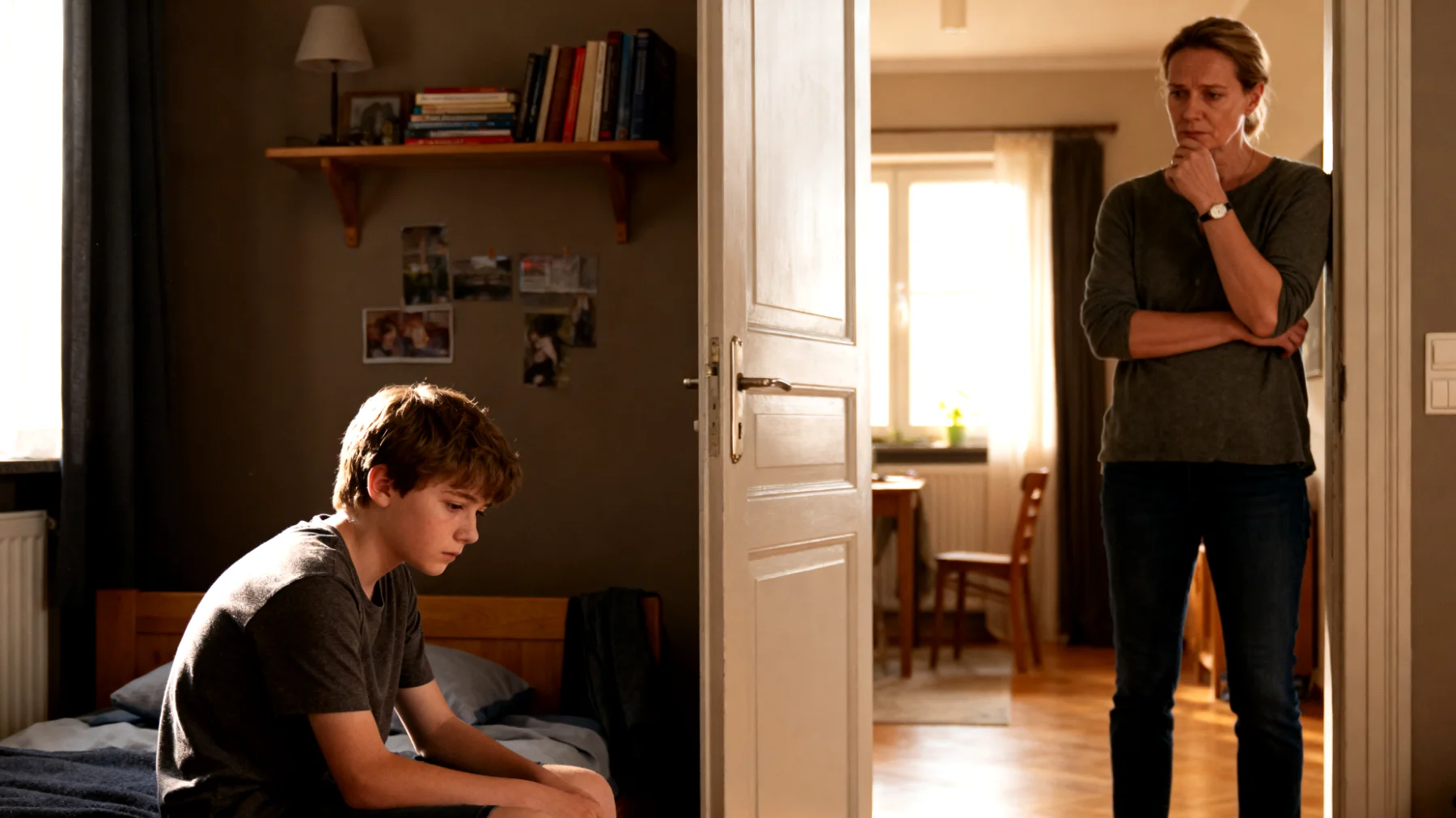 Die Eltern erleben eine tiefe Angst, die emotionale Bindung zu ihren Jugendlichen zu verlieren, da diese zunehmend Distanz suchen, weniger kommunizieren und sich mehr auf Gleichaltrige als auf die Familie stützen. Diese Angst führt dazu, dass die Eltern manchmal übermäßig kontrollierend oder aufdringlich reagieren, was den gegenteiligen Effekt erzeugt und die Jugendlichen noch weiter auf Distanz treibt."