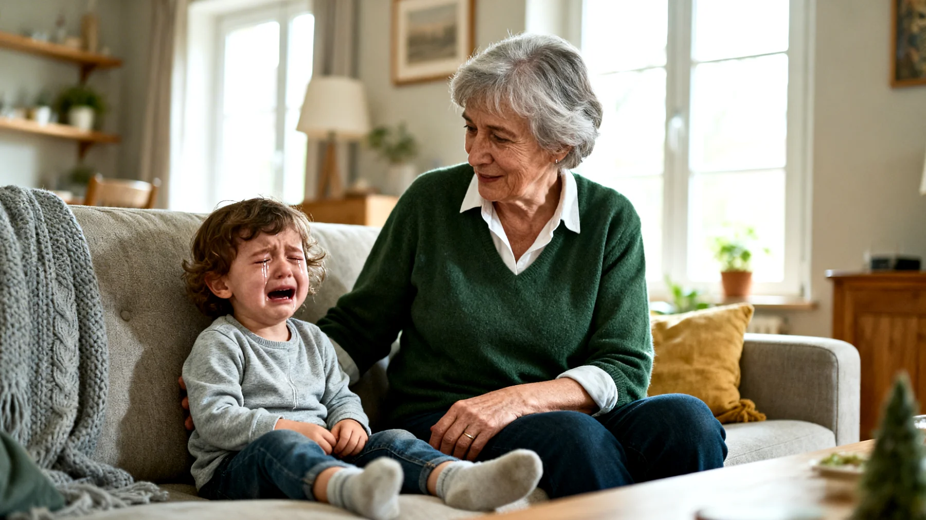 Die Großeltern haben Schwierigkeiten, angemessen auf die emotionalen Ausbrüche ihrer Enkelkinder zu reagieren – sei es Weinen, Wutanfälle, Angst oder Furcht. Sie fühlen sich überfordert oder unsicher, wie sie die Emotionen der Kinder begleiten sollen, ohne sie zu unterdrücken oder zu verstärken."