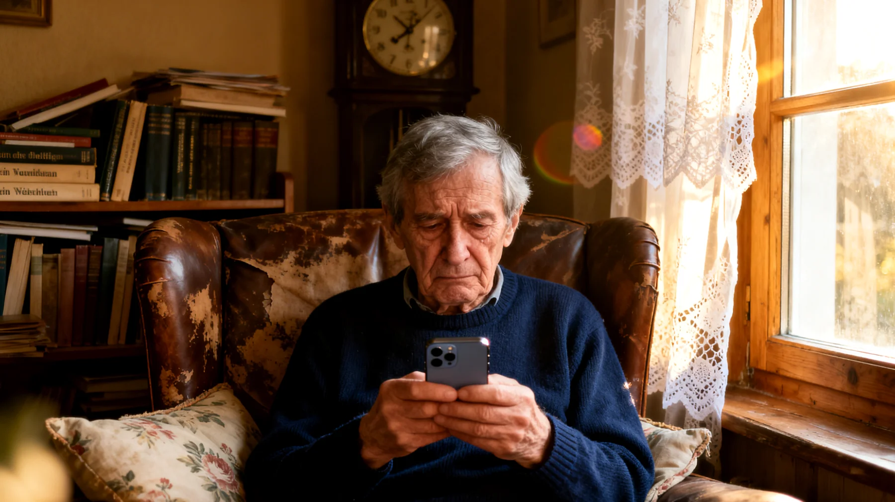 Der Großvater erlebt eine wachsende emotionale Distanzierung seines erwachsenen Enkels und fühlt sich zunehmend ausgeschlossen aus dessen Leben. Der junge Erwachsene sucht kaum noch Kontakt, teilt wenig über seinen Alltag mit und wehrt emotionale Nähe aktiv ab, was beim Großvater tiefe Gefühle von Einsamkeit, Hilflosigkeit und Unverständnis auslöst."